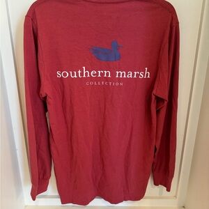 Southern Marsh Maroon Long Sleeve Tee